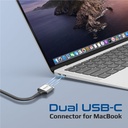 Promate 13-in-1 MacBook Docking station with 150W Power Adapter & 4K@60Hz MST Dual Display (VersaHub-MST)