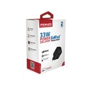 Promate 33W Power Delivery GaNFast™ Charging Adapter (PowerPort-33.UK-BK)