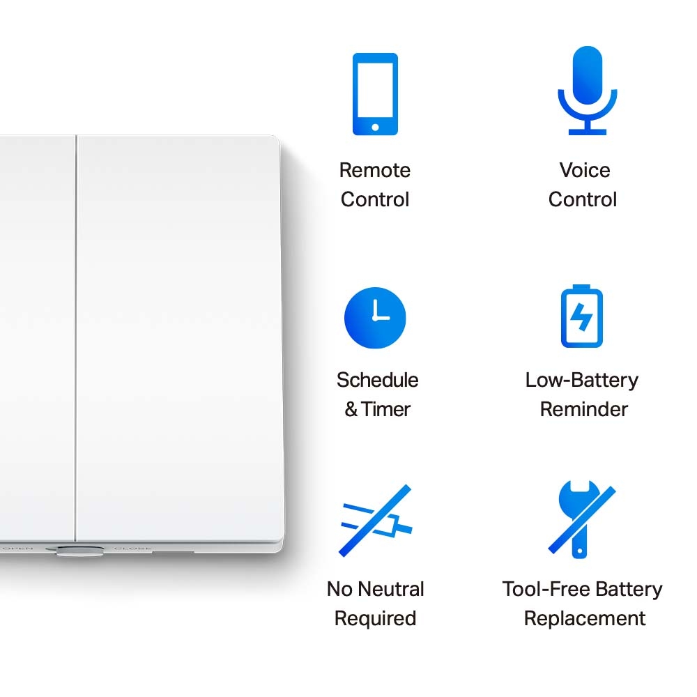 TP-Link Tapo Smart Light Switch 2 Gang 1 Way S220