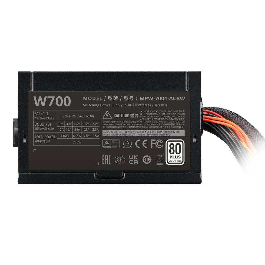 Power Supply Cooler Master Elite NEX W700 230V A/UK Cable
