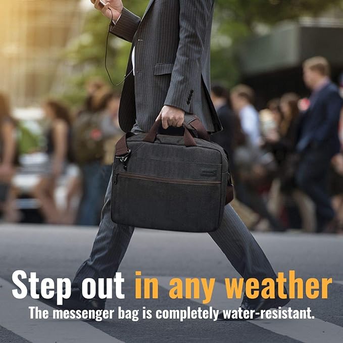 Promate Akita-MB.Black Contemporary Design Messenger Bag for Laptops Up to 16”