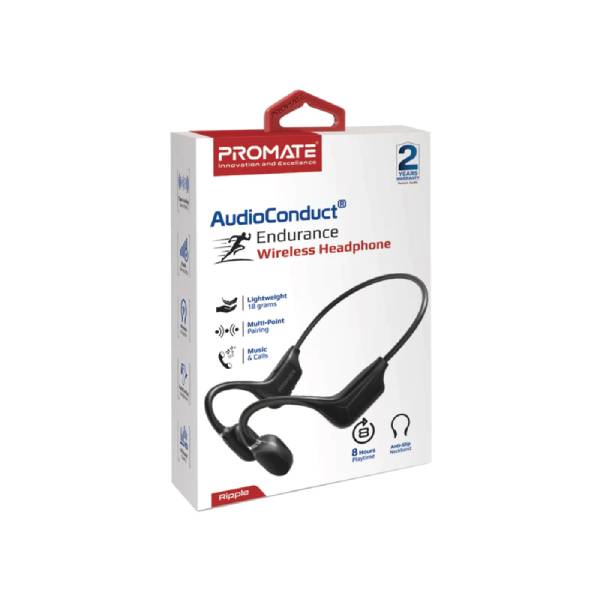 Promate Ripple.BLACK AudioConduct® Endurance Wireless Headphone