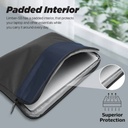 Promate Limber-SB.Black Lightweight 13" Tablet Sleeve with Front Storage Zipper