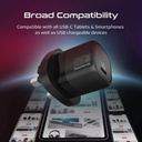 Promate POWERPORT-25.UK-BK 25W Power Delivery USB-C Wall Charger