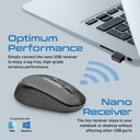 Promate 1600DPI MaxComfort® Ergonomic Wireless Mouse TRACKER.BLACK