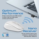 Promate 1600DPI MaxComfort® Ergonomic Wireless Mouse TRACKER.White 