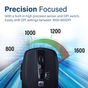 Promate Breeze.BLACK Silent Switch Streamlined Wireless Mouse