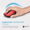 Promate Comfort Performance Wireless Ergonomic Mouse CONTOUR.RED