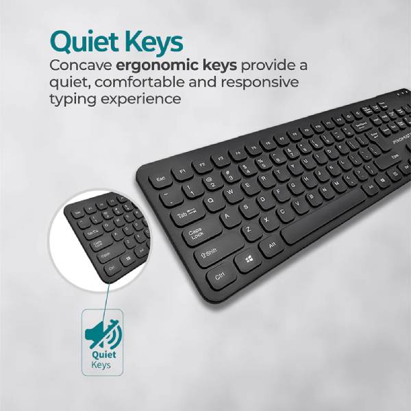 PROMATE EASYKEY-4 Ultra-Slim Quiet Key Wired Keyboard
