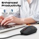 Promate CM1200 Ergonomic Design Wired Optical Mouse