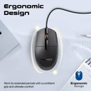 Promate CM1200 Ergonomic Design Wired Optical Mouse