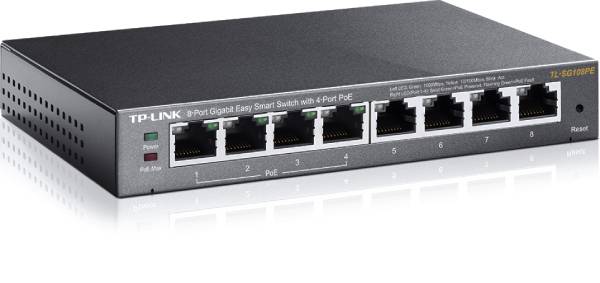 TP-Link 8-Port TL-SG108PE(UN) 8-Port Gigabit Easy Smart Switch With 4 Port POE+