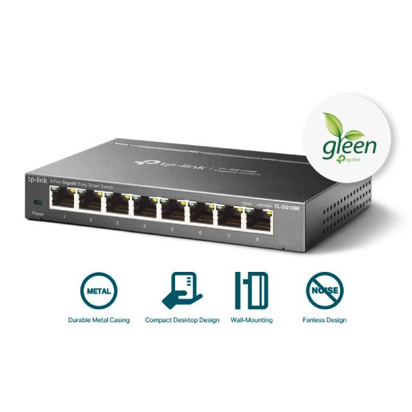 TP-Link 8-Port TL-SG108E(UE) 8-Port Gigabit Easy Smart Switch