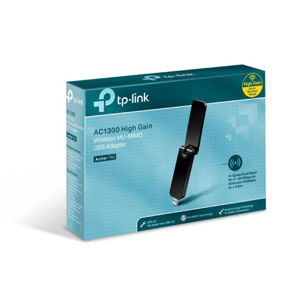 TP-Link AC1300 High Gain Wireless MUMIMO USB Adapter (Archer T4U)