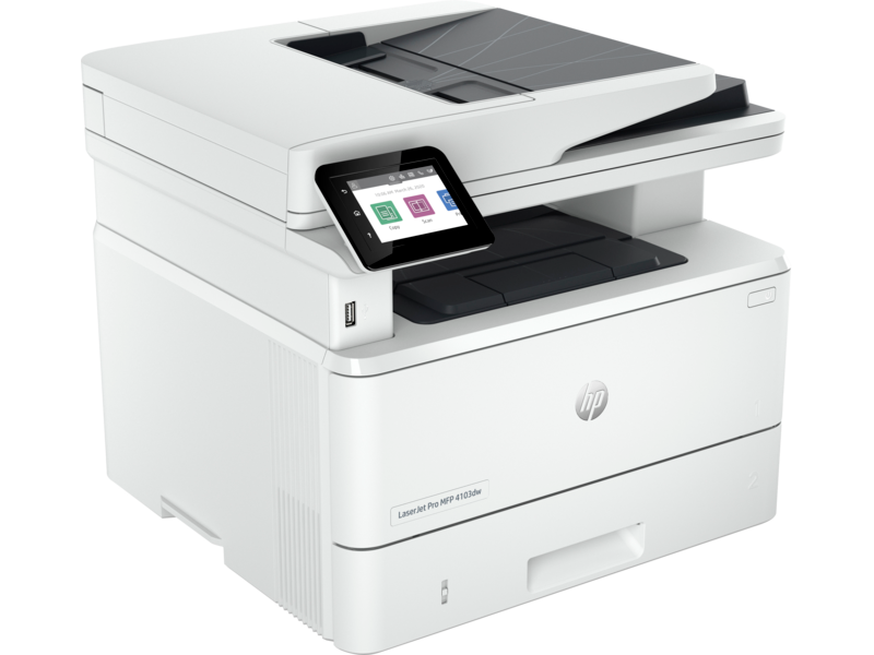 2Z627A HP Laserjet Pro MFP 4103DW Monochrome Print/Copy/Scan/Automatic Duplex Printing & Scanning Wifi & network Port 