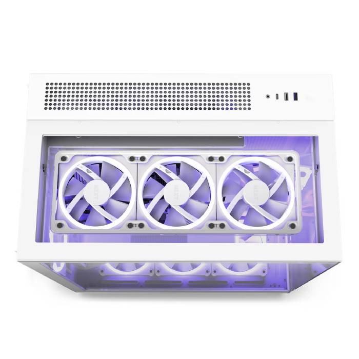 Casing NZXT H9 Elite Edition White ATX Mid Tower Case
