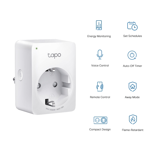 TP-Link Tapo Mini Smart Wi-Fi Socket, Energy Monitoring P110(EU)