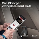 Promate 120W RapidCharge™ Car Charger with Multi-Port Backseat Charging Hub GEARHUB-120W