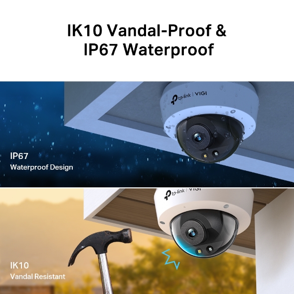 TP-Link 5MP Outdoor Full-Color Bullet Network Camera VIGI C250 4mm (UN)