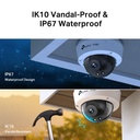 TP-Link 5MP Outdoor Full-Color Bullet Network Camera VIGI C250 4mm (UN)