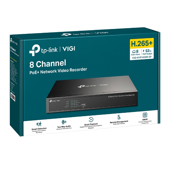 TP-Link 8 Channel PoE Network Video Recorder VIGI NVR1008H-8P(UN)