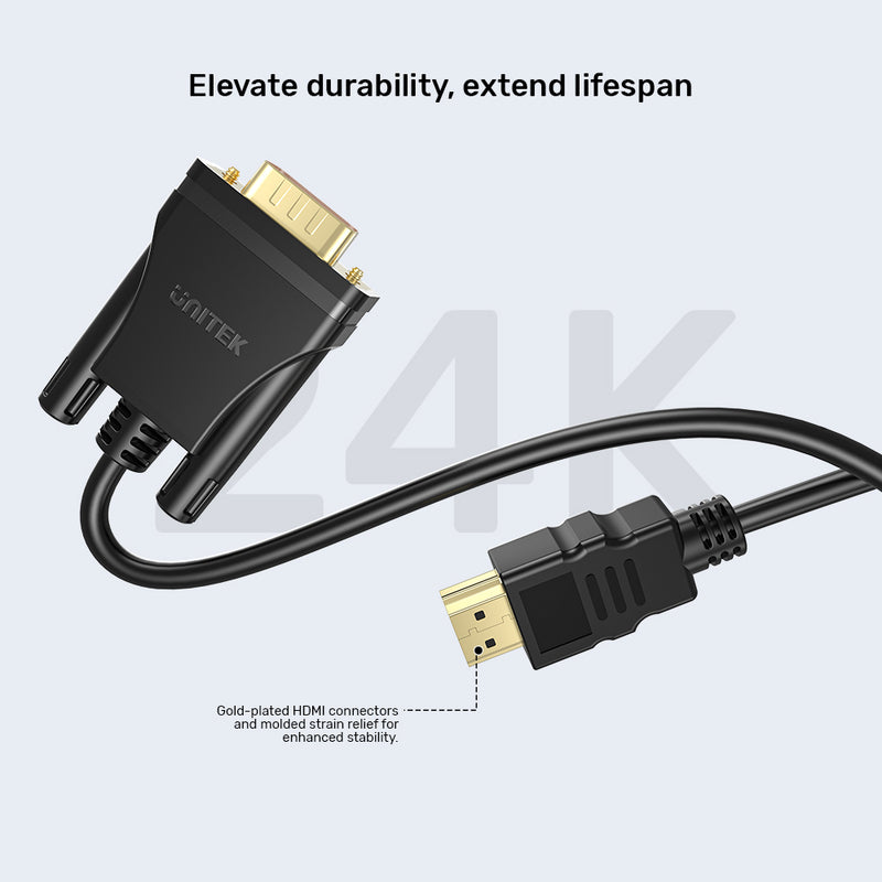 HDMI to VGA Cable 2M Unitek (V1185A)