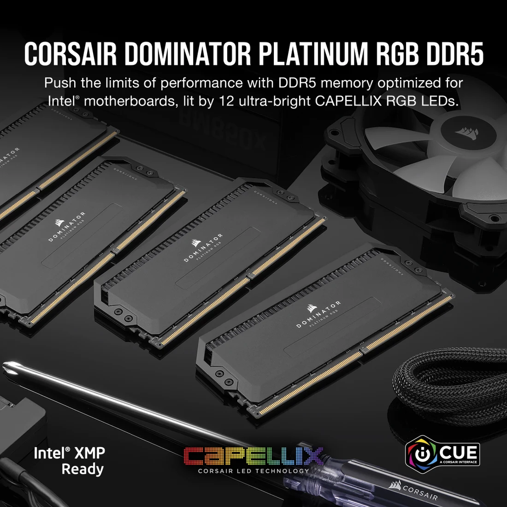 Corsair Dominator Platinum RGB DDR5 64GB 6000MHz For intel (32GBX2) CMT64GX5M2B6000C30