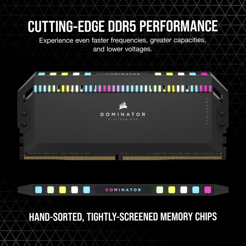 Corsair Dominator Platinum RGB DDR5 64GB 6000MHz For intel (32GBX2) CMT64GX5M2B6000C30