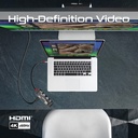 Promate 8-in 1 Transparent Ultra-Fast Multiport USB-C Hub with 100W Power Delivery TRANSHUB-MINI