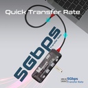 Promate 8-in 1 Transparent Ultra-Fast Multiport USB-C Hub with 100W Power Delivery TRANSHUB-MINI