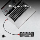 Promate 8-in 1 Transparent Ultra-Fast Multiport USB-C Hub with 100W Power Delivery TRANSHUB-MINI