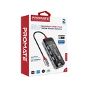 Promate 9-in 1 Transparent Ultra-Fast Multiport USB-C Hub with 100W Power Delivery TRANSHUB-GO