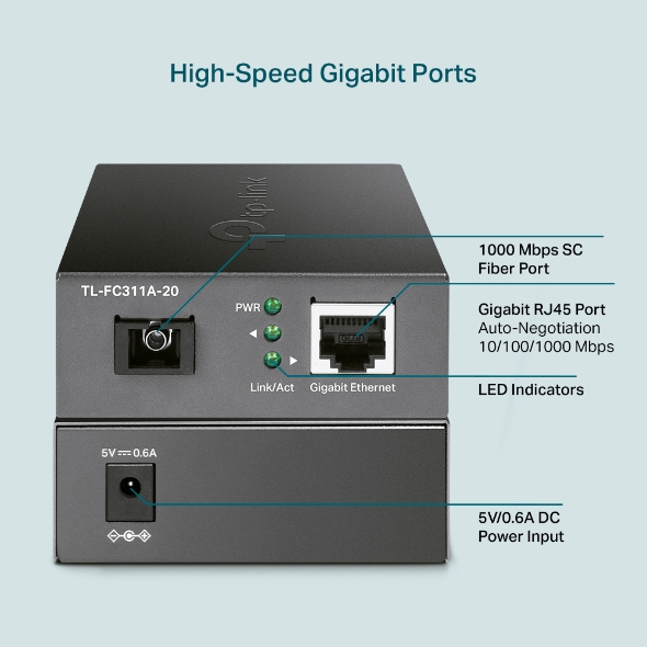 TP-Link Gigabit WDM Media Convertor (FC311A-20)
