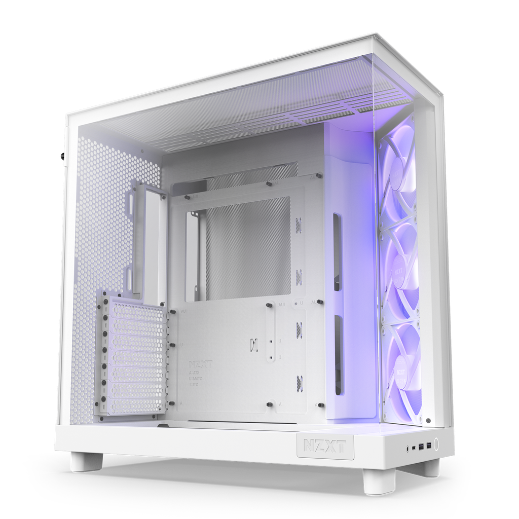 Casing NZXT H6 Flow (2023) Compact Dual-chamber White Case
