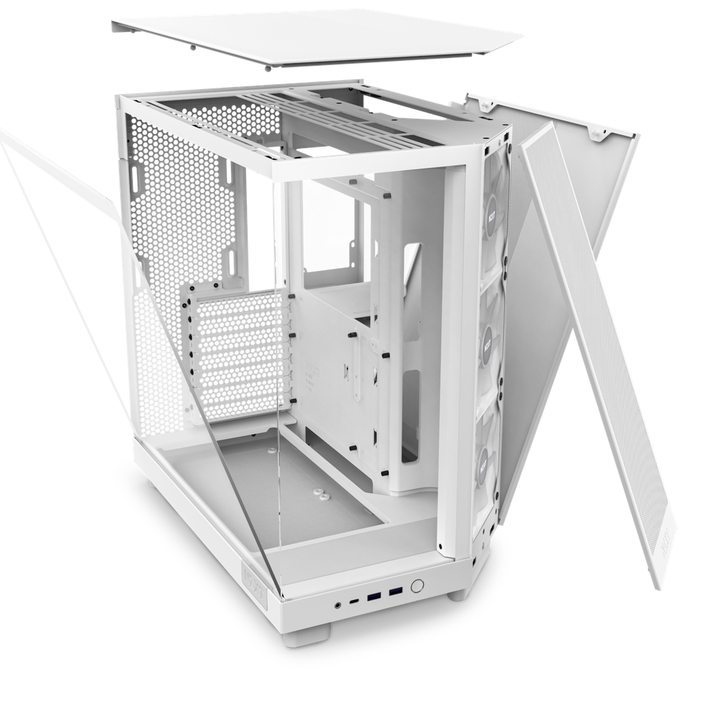 Casing NZXT H6 Flow (2023) Compact Dual-chamber White Case