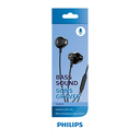 Philips Earphones with Mic, Black ( TAUE101BK/00 ) 14.2mm speaker drivers for rich bass and clear sound