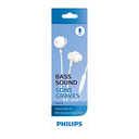 Philips Earphones with Mic, White ( TAUE101WT/00 ) 14.2mm speaker drivers for rich bass and clear sound