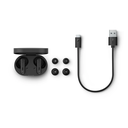 Philips True Wireless Earphones (TAT1108BK/97) 6mm Driver, IPX4, AI mic, 5 hours playtime + 10 hours Case charging playtime, 2 Hours charge time, 35 mAh earpiece, 250 mAh Case, USB-C charging Cable incl, Charging Case incl, BT 5.3, Black