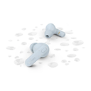 Philips True Wireless Earphones (TAT1108BL/97) 6mm Driver, IPX4, AI mic, 5 hours playtime + 10 hours Case charging playtime, 2 Hours charge time, 35 mAh earpiece, 250 mAh Case, USB-C charging Cable incl, Charging Case incl, BT 5.3, Blue