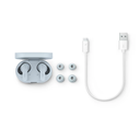 Philips True Wireless Earphones (TAT1108BL/97) 6mm Driver, IPX4, AI mic, 5 hours playtime + 10 hours Case charging playtime, 2 Hours charge time, 35 mAh earpiece, 250 mAh Case, USB-C charging Cable incl, Charging Case incl, BT 5.3, Blue