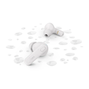 Philips True Wireless Earphones (TAT1108WT/97) 6mm Driver, IPX4, AI mic, 5 hours playtime + 10 hours Case charging playtime, 2 Hours charge time, 35 mAh earpiece, 250 mAh Case, USB-C charging Cable incl, Charging Case incl, BT 5.3, White