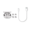Philips True Wireless Earphones (TAT1108WT/97) 6mm Driver, IPX4, AI mic, 5 hours playtime + 10 hours Case charging playtime, 2 Hours charge time, 35 mAh earpiece, 250 mAh Case, USB-C charging Cable incl, Charging Case incl, BT 5.3, White