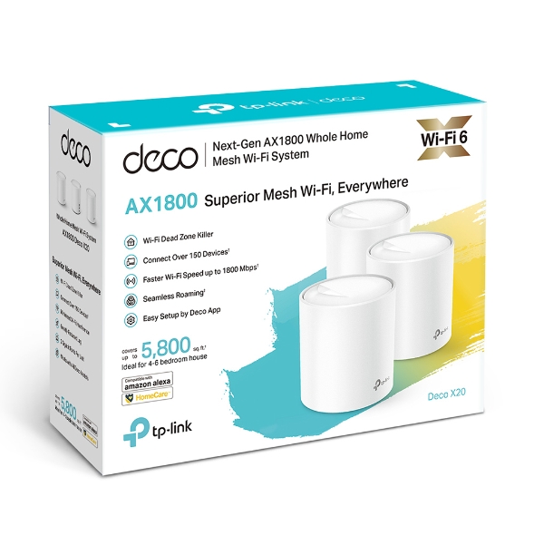 Mesh WIFI TP-Link 1800Mbps (Deco X20 - 3 Pack)