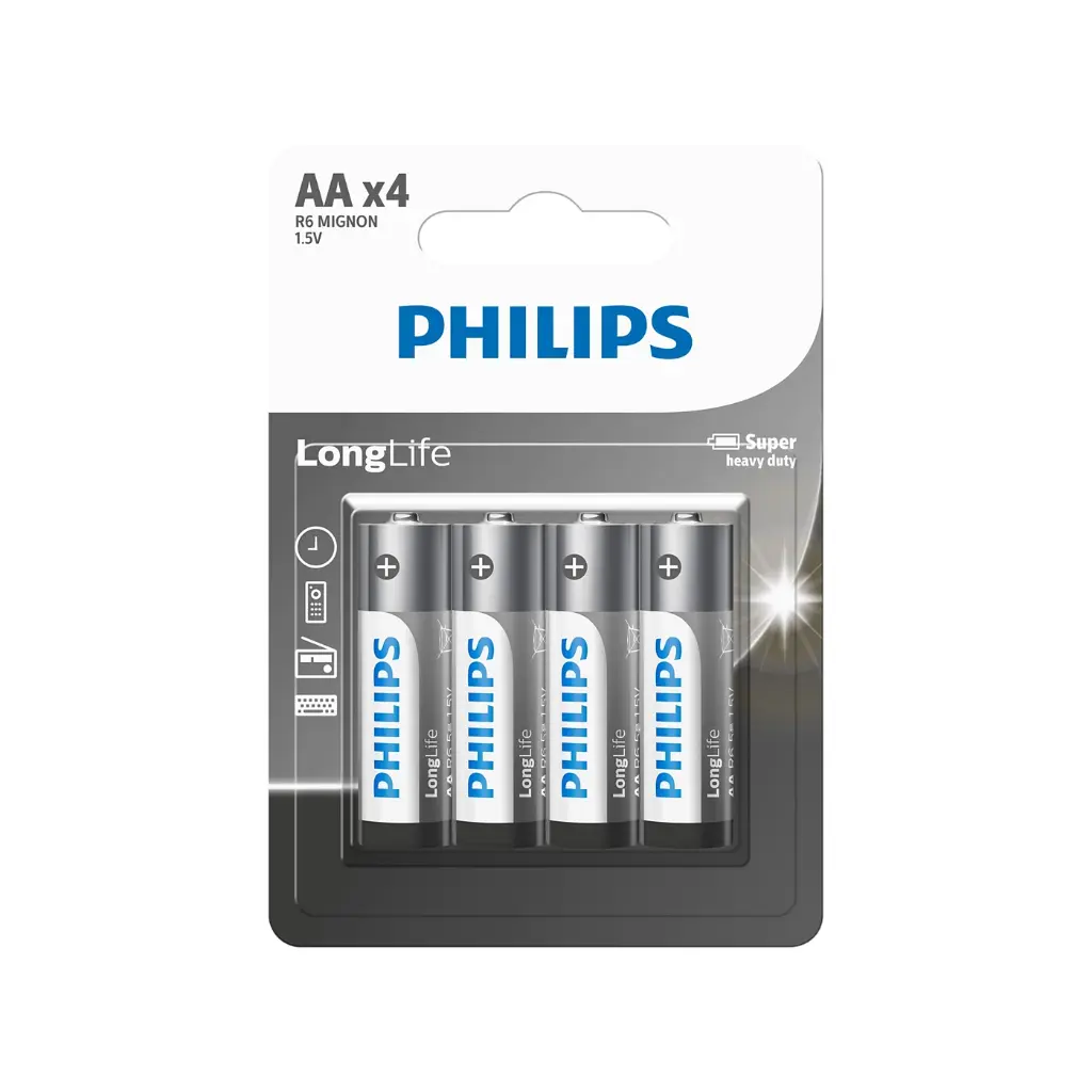 Philips Zinc Long Life AA 4PK - R6L4B/40