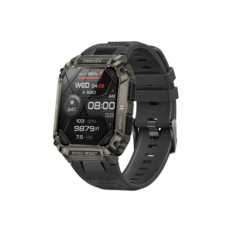 Promate ActivLife™ Smartwatch with Wireless BT Calling XWATCH-S19.BLACK