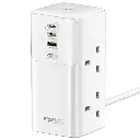 Promate 70W Multi-Port Charging Station with Quad AC Sockets POWERTOWER-70W