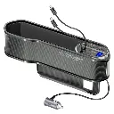 PROMATE 65W Multi-Functional Car Organizer and Charging Station with USB-C & Lightning Retractable Cables (CarMate-RPD.BLACK)