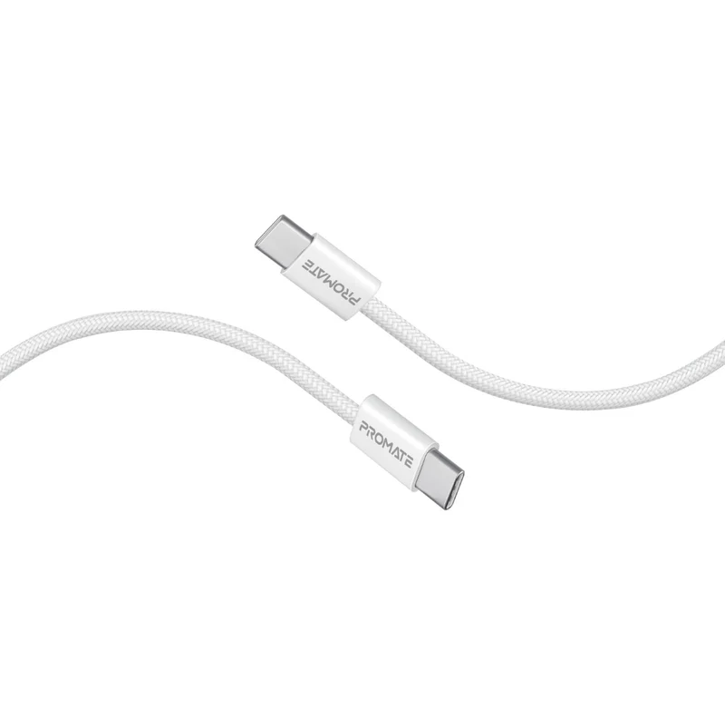 Promate Ultra-Fast 60W Power Delivery USB-C cable (ECOLINE-CC200.WHITE)