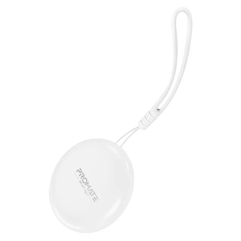 Promate Ultra-compact Smart Precision Tracking Wireless Tag for Apple Find My App (PROTAG-1.WHITE)