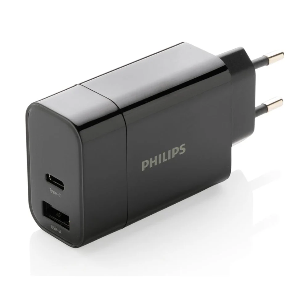 Philips Wall charger-2 USB output(1A+1C) DLP4324CB/12